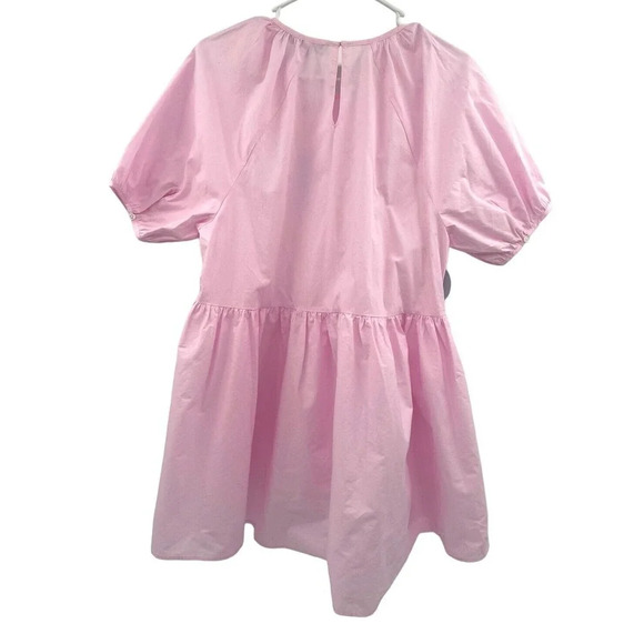 Hill House The Francesca Top Peplum Puff Sleeve Ballerina Pink Size Small NWT - Picture 8 of 10
